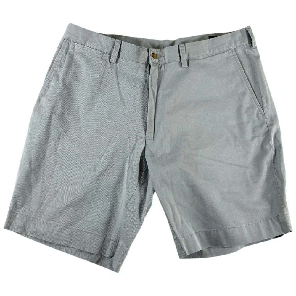 Polo Ralph Lauren Authentic Classic Fit Chino Shorts Mens 36 Gray Twill‎ Cotton